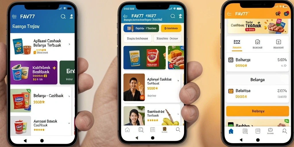 Antarmuka FAV77 yang mudah digunakan untuk mendapatkan Cashback.
