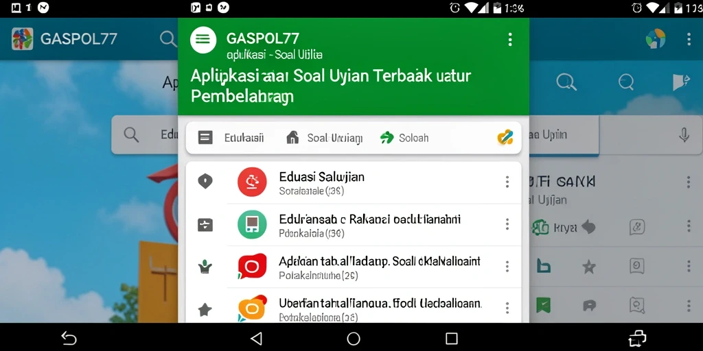 Antarmuka aplikasi GASPOL77 yang menarik dan fungsional.
