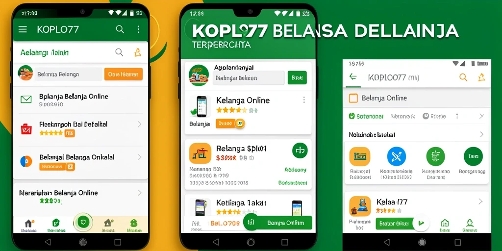 Tampilan antarmuka KOPLO77 yang mudah digunakan untuk berbelanja.