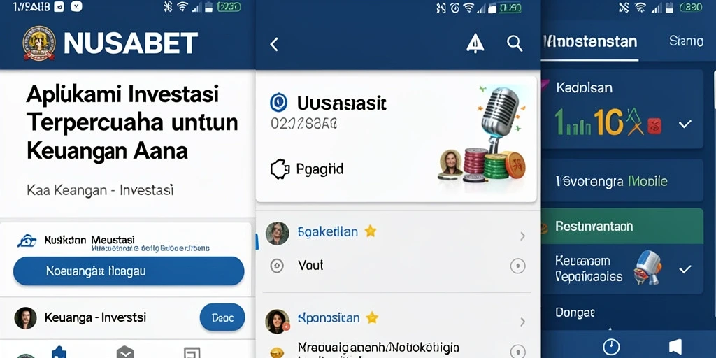 Tampilan antarmuka aplikasi NUSABET yang sederhana dan informatif.