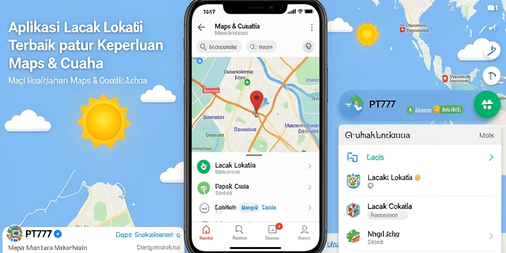 Antarmuka PT777 yang menampilkan pelacakan lokasi secara real-time.