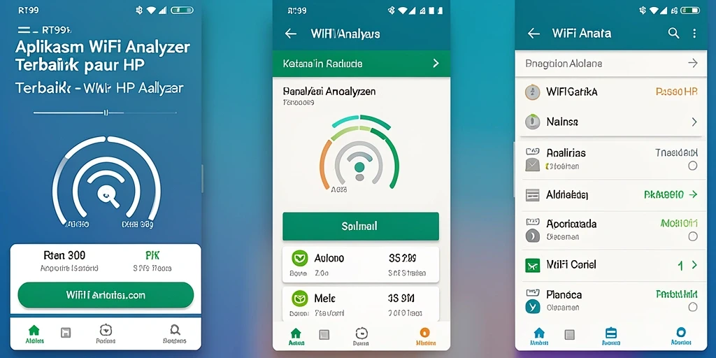 Antarmuka RT99 menampilkan analisis lengkap jaringan WiFi.