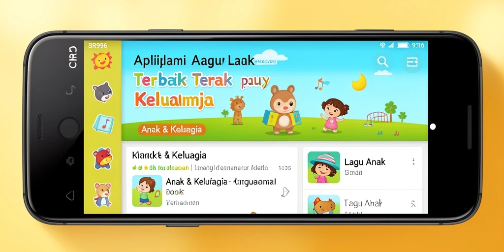 Tampilan antarmuka aplikasi SR996 yang menarik untuk anak-anak.