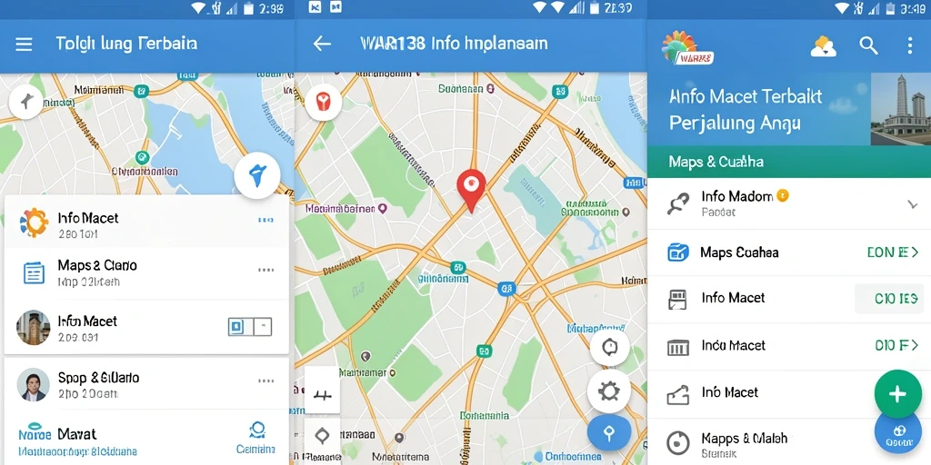 Tampilan antarmuka aplikasi Info Macet WAR138 yang informatif dan mudah digunakan.