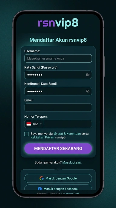 Panduan Registrasi Akun rsnvip8 untuk Pengguna Android